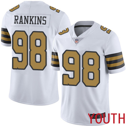 New Orleans Saints Limited White Youth Sheldon Rankins Jersey NFL Football 98 Rush Vapor Untouchable Jersey